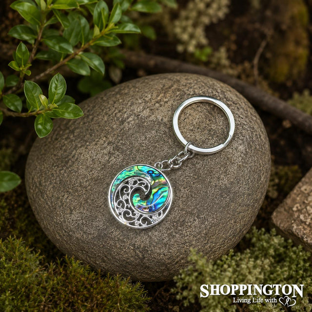Kiwiana Keyring - Paua Koru