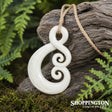 Koru & Twist Bone Pendant