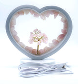 Gemstone Tree LED Lamp - Rose Quartz