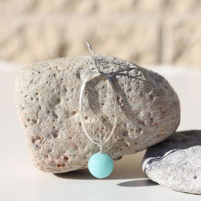La Pierre - Amazonite Sterling Silver Earrings