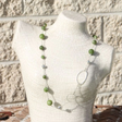 La Pierre - Green Fuchsite Sterling Silver Long Necklace