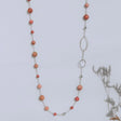 La Pierre - Rhodochrosite Pink Sterling Silver Long Necklace