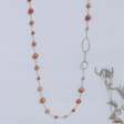La Pierre - Rhodochrosite Pink Sterling Silver Long Necklace
