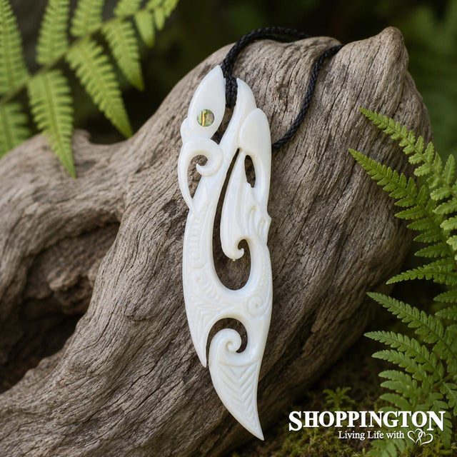 Large Bone Manaia - Pendant