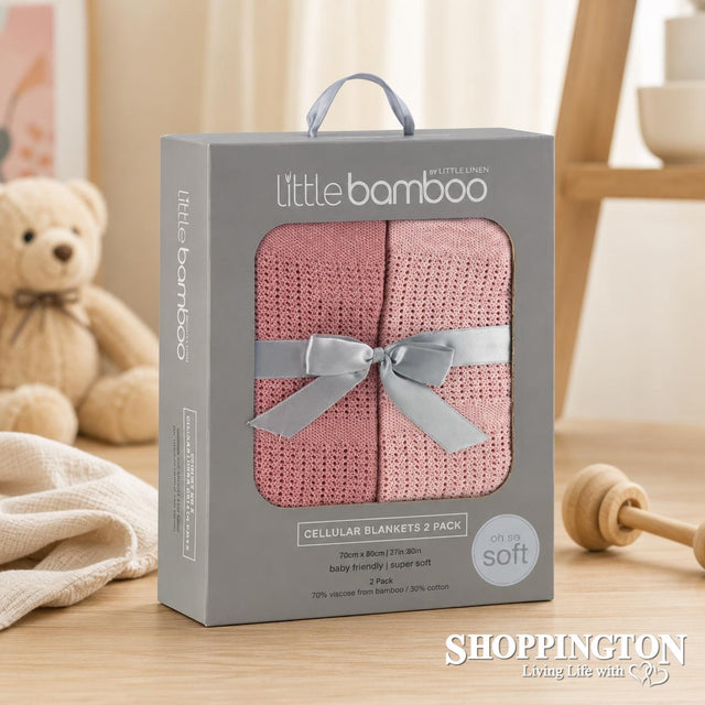 Little Bamboo Cellular Blankets - Dusty Rose