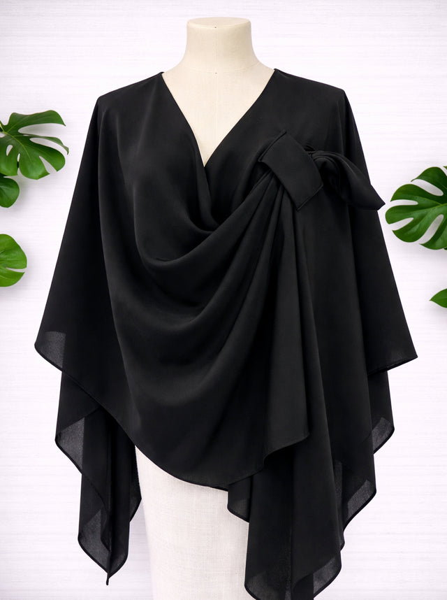 Loop Tie Cape - Black