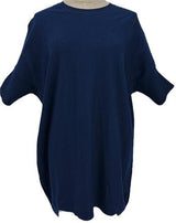 Loose Fit Sleeved Jumper - Navy