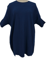 Loose Fit Sleeved Jumper - Navy