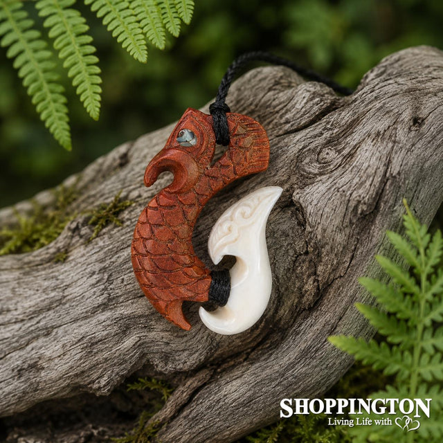 Manaia Bone and Wood Necklace