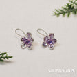Manuka Drop earrings with Amethyst in Sterling Silver
