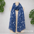 Maori Design Scarf - Blue