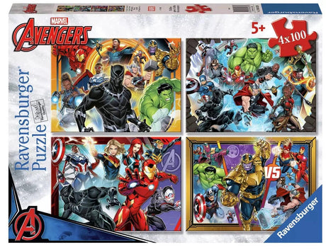 Marvel Avengers 4 x 100 Puzzles