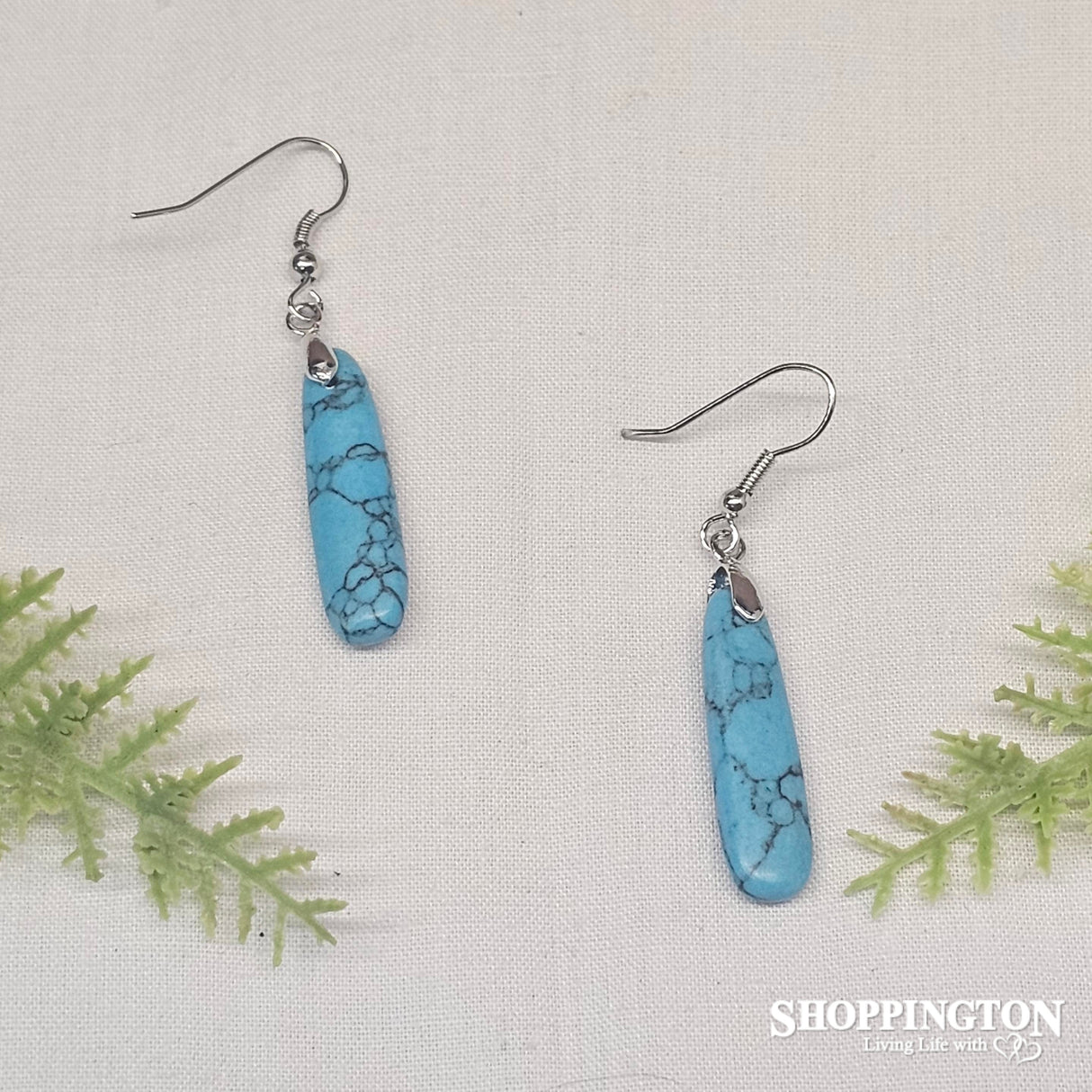 Howlite Turquoise Gemstone Earrings