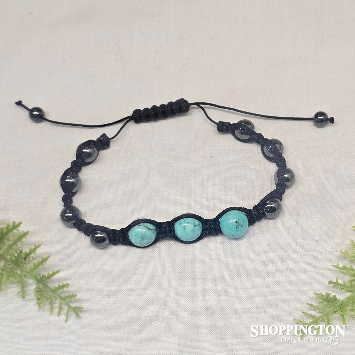 Howlite & Hematite Bead Gemstone Bracelet