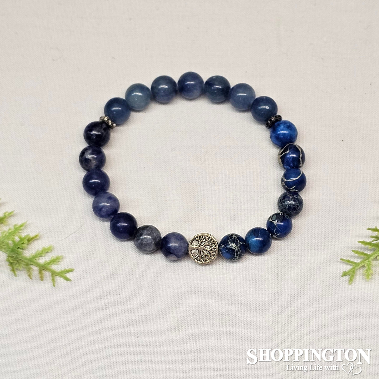 Triple Gemstone Bracelets - Howlite, Jasper, Chalcedony
