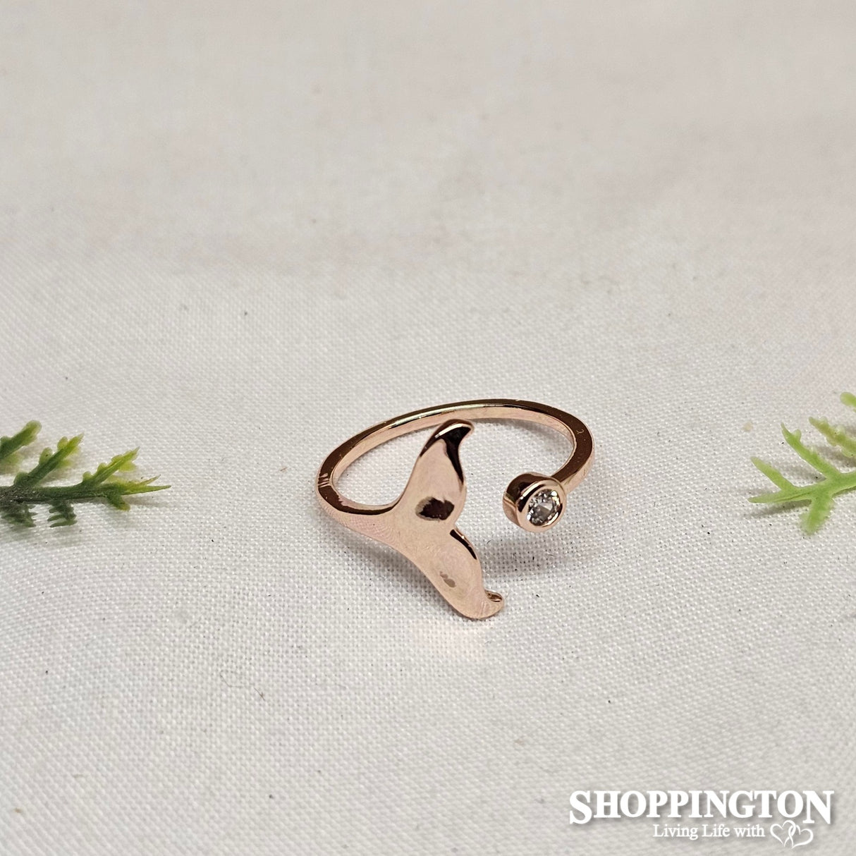 Ring - Rose Gold Whale Tail