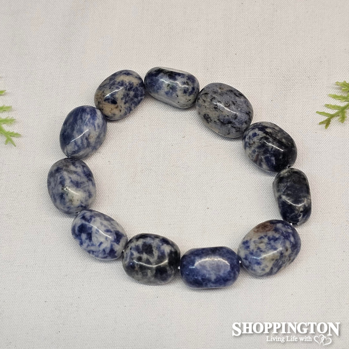 Gemstone Large Bead Bracelets - Sodalite