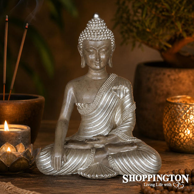 Meditating Gold & Fawn Buddha (Sml)