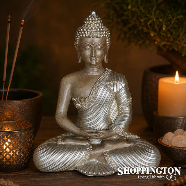 Meditating Gold & Fawn Buddha