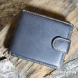 Men's Smooth Leather Wallet - Plain Black