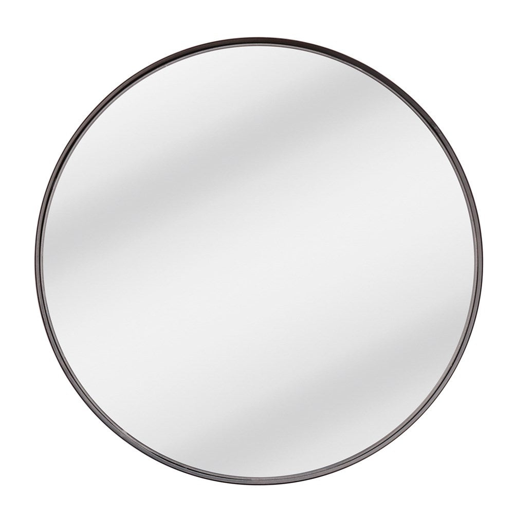 Metal Black Framed Mirror 70cm