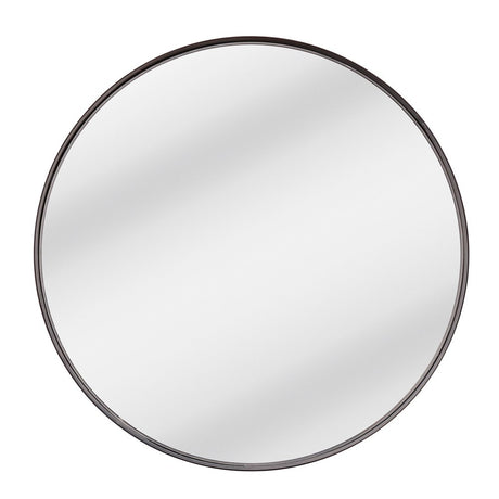 Metal Black Framed Mirror 70cm