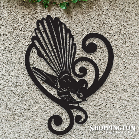 Metal Kiwiana Wall Art / Fantail Koru 55cm