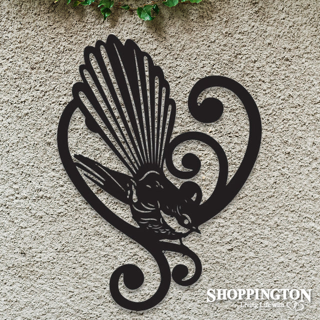 Metal Kiwiana Wall Art / Fantail Koru 55cm