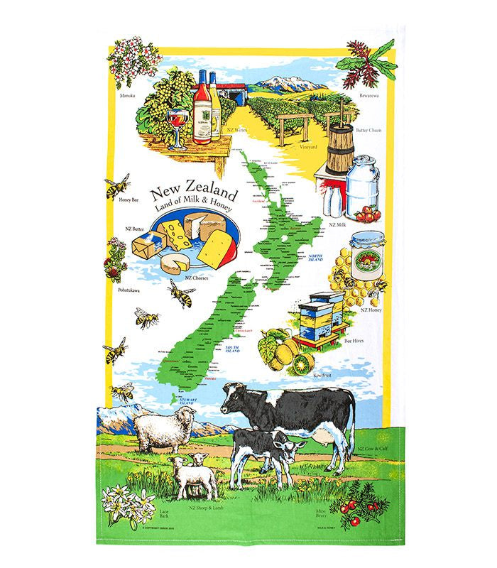 Tea Towel - Milk & Honey