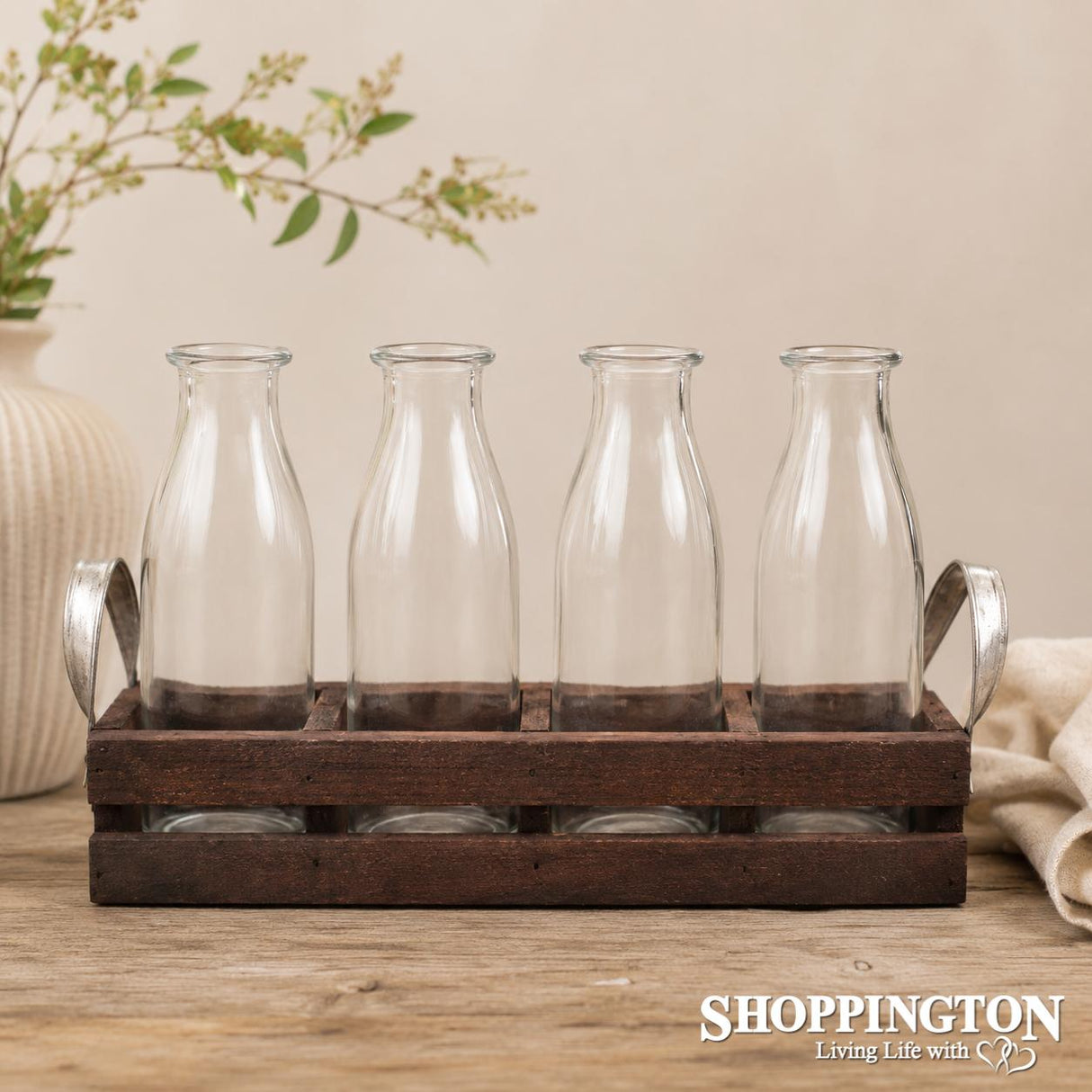 Mini 4 Bottle Vase & Tray