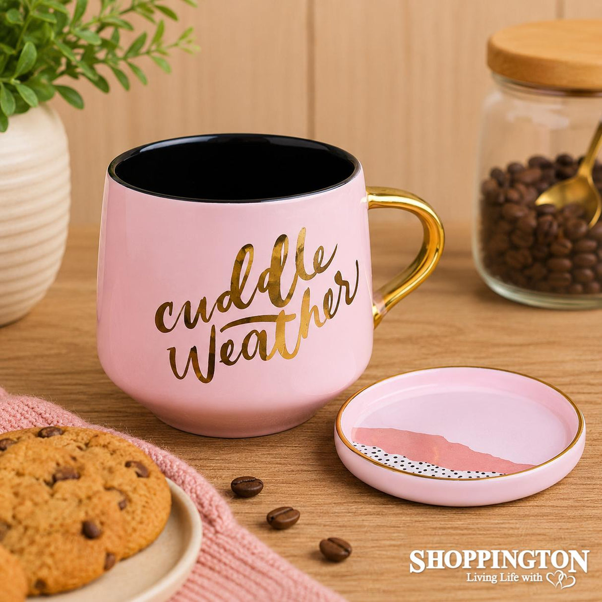 Mug and Coaster Lid Set - Cuddle Weather