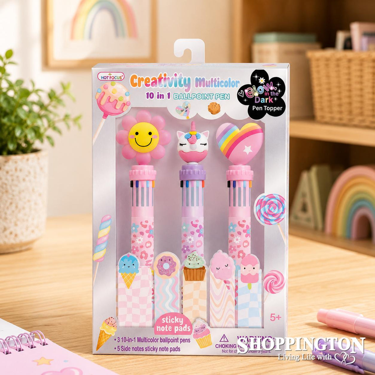 Multi-Colour 10-in-1 Ballpoint Pens