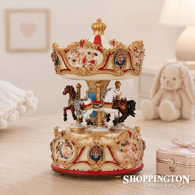 Musical Carousel / Red & Cream