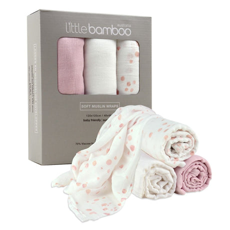 Muslin Wrap (3 pkt) - Dusty Pink