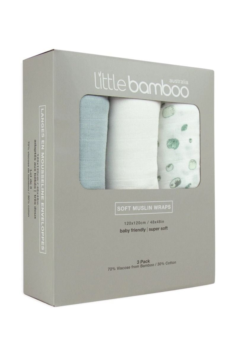 Muslin Wrap (3 pkt) - Whisper