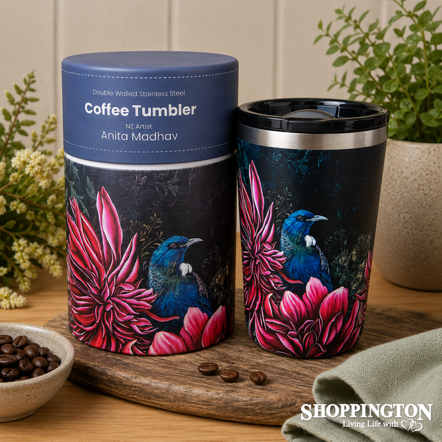 NZ Artist Travel Mug - Dahlia & Tui 12oz