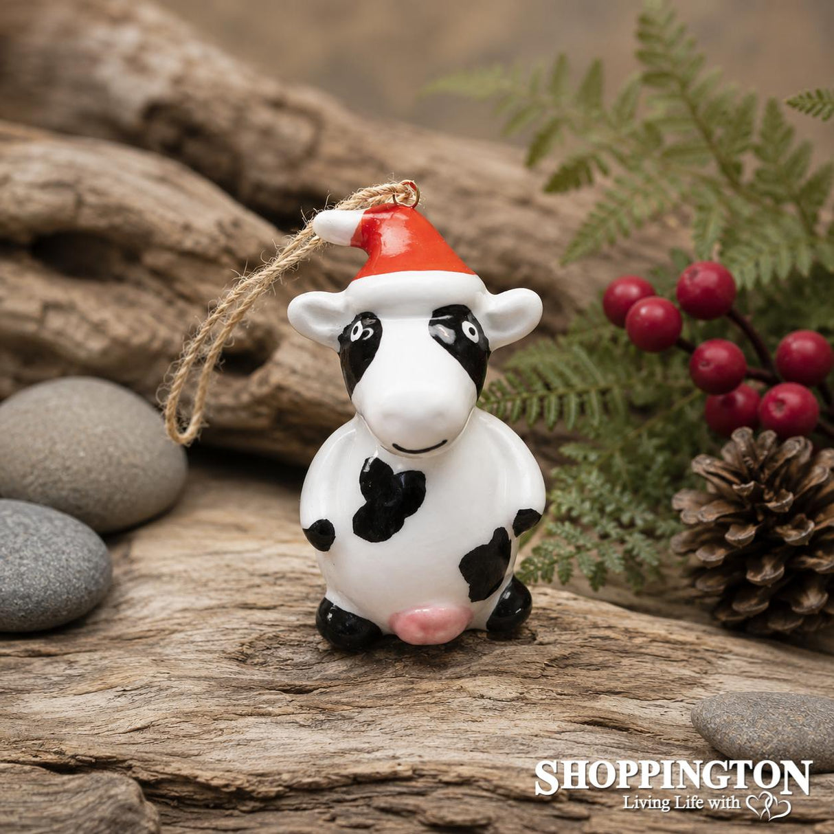 NZ Ceramic Christmas Decoration - Cow