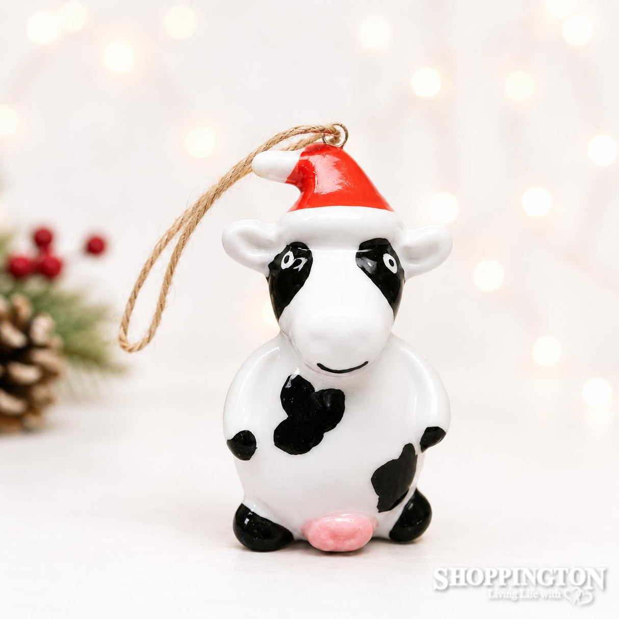 NZ Ceramic Christmas Decoration - Cow