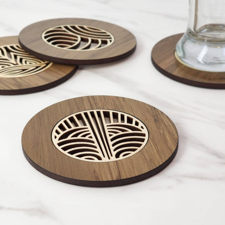 NZ Made Coaster: Art Deco - River Rimu