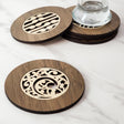 NZ Made Coaster: Kowhaiwhai Koru - River Rimu