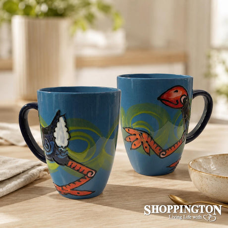 NZ Made Hand Painted - Blue Pukeko Blokes Mug