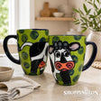NZ Made Hand Painted - Green Cow Blokes Mug