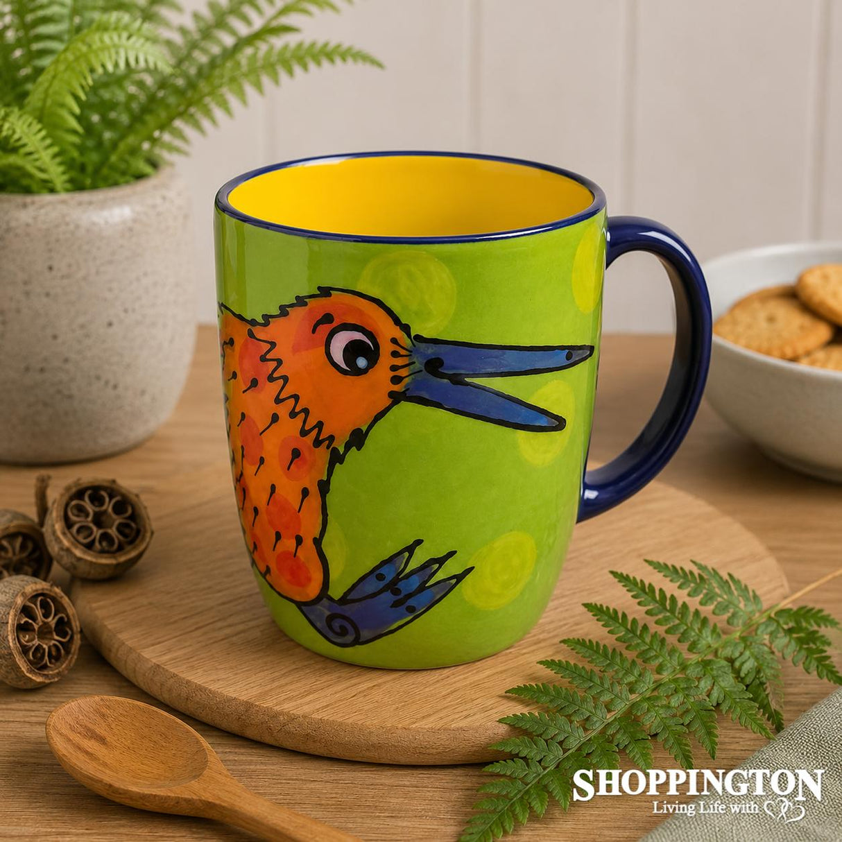 NZ Made Hand Painted - Orange Kiwi Blokes Mug