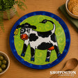 NZ Made Hand Painted - Small Salad Bowl Cow (NZ Side)