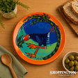 NZ Made Hand Painted - Small Salad Bowl Pukeko (Feeding)