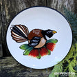 NZ Made Handpainted Round Plate / Classic Fantail
