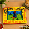 NZ Made Handpainted - Theme Tray 34cm x 27cm - Pukeko (Nikau)