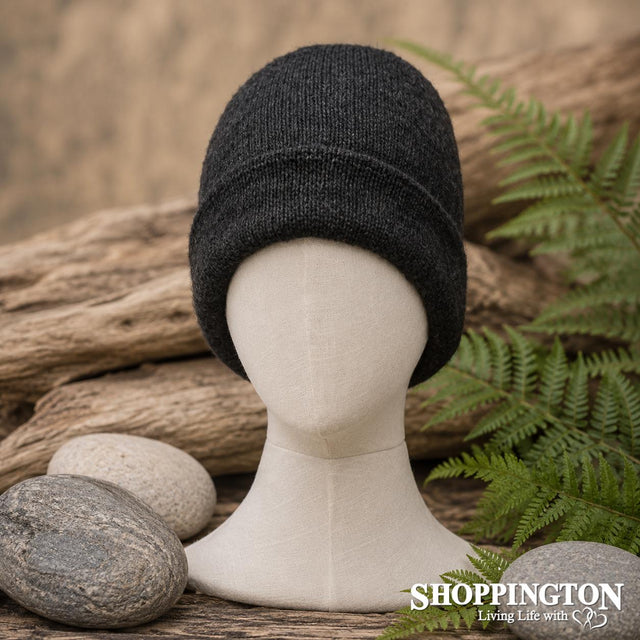 NZ Made Koru Knitwear - Possum Merino Beanie / Mid Grey