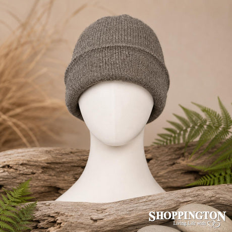 NZ Made Koru Knitwear - Possum Merino Beanie / Mocha