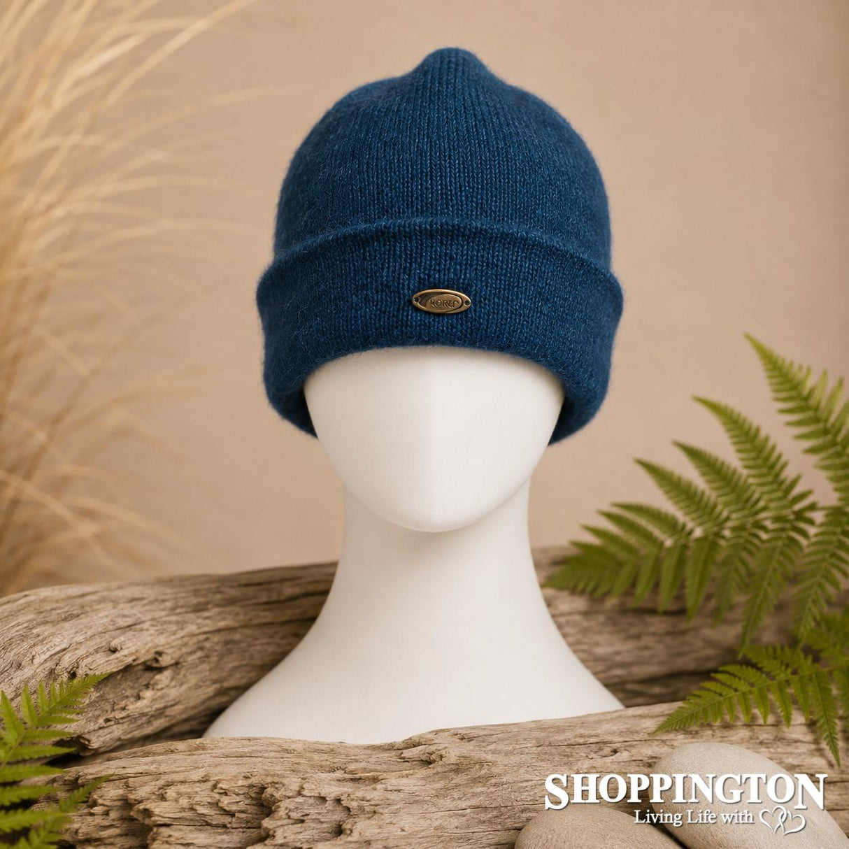 NZ Made Koru Knitwear - Possum Merino Beanie / Pacific